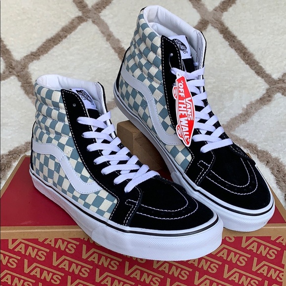 VANS Sk8-Hi REISSUE CHECKERBOARD BLK/Citadel Men’s - Picture 4 of 16